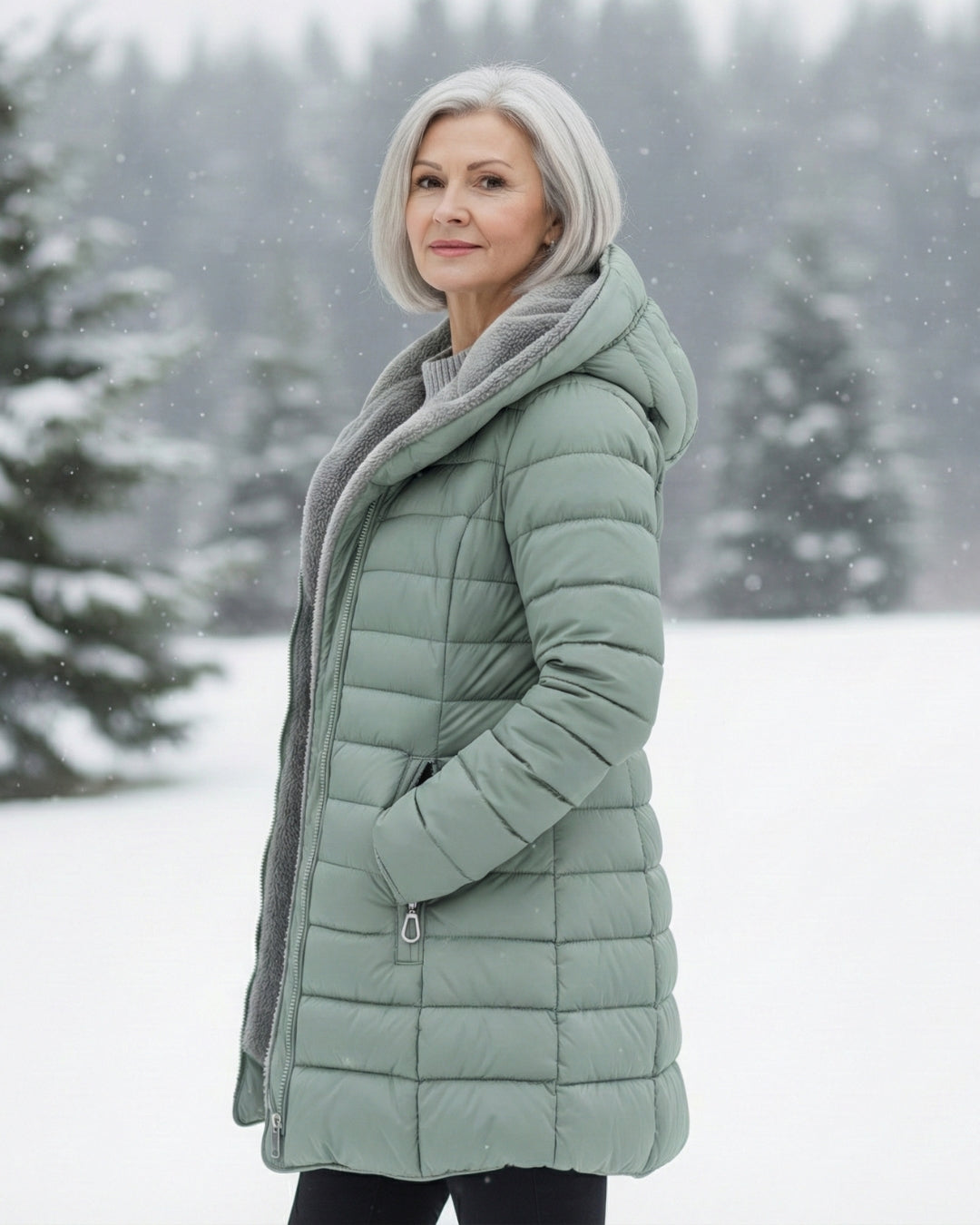 Clair - Double Fleece Hooded Winter Coat