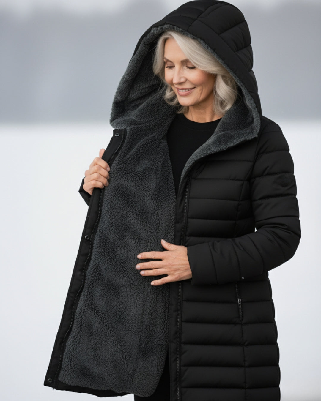 Clair - Double Fleece Hooded Winter Coat