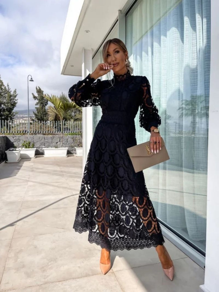 Sylvette | Lace Midi Dress – Effortless Elegance, Everyday Comfort