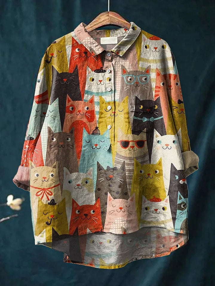 Quinley - Chic Playful Printed Blouse