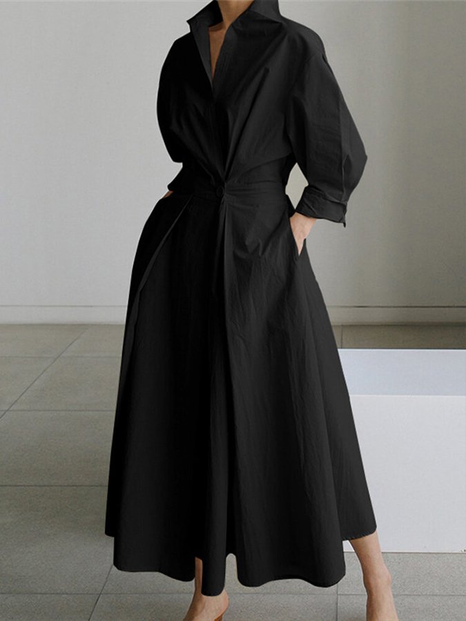 Clémence™ | Buttoned Midi Dress