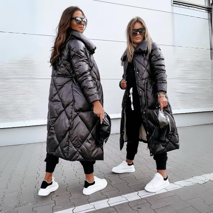 Amelia - Quilted Longline Winter Coat