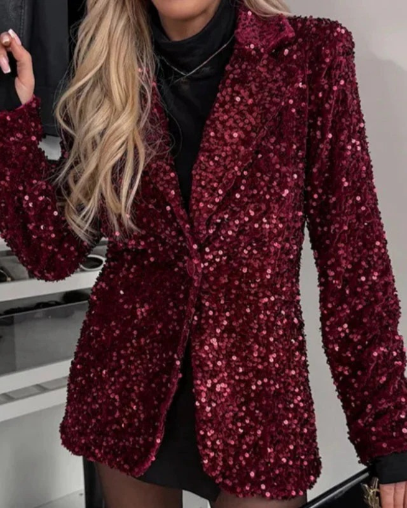 Shinea - Glam Sequin Statement Blazer
