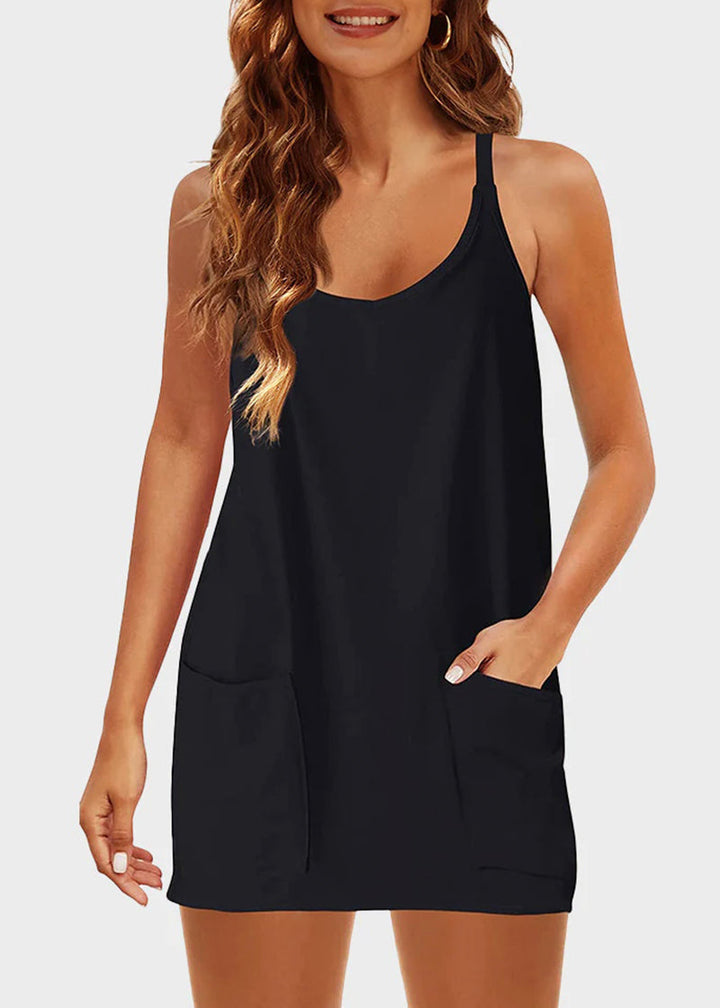 Lily | Casual Sleeveless Mini Dress With Built-In Shorts