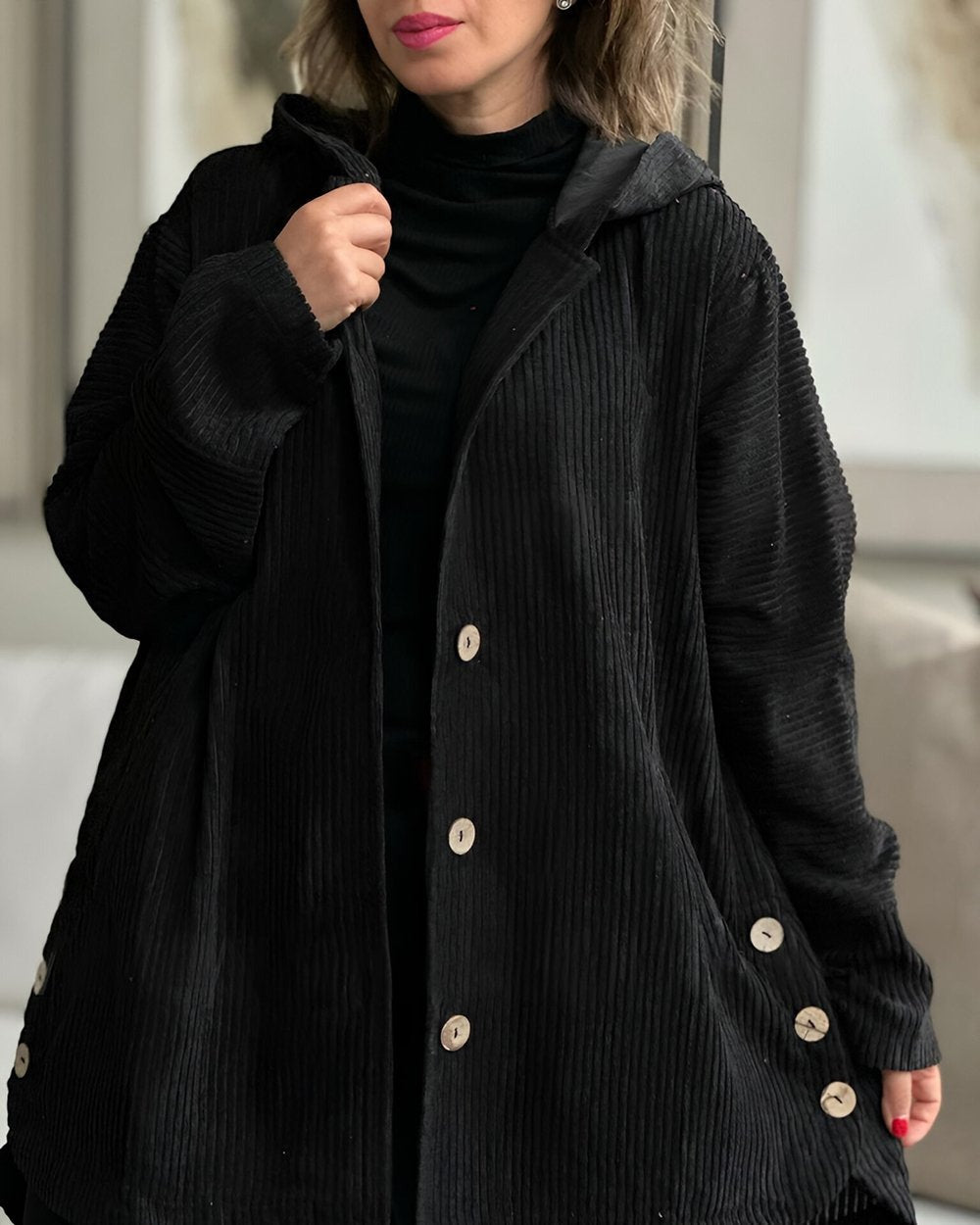 Candice | Corduroy Hooded Jacket