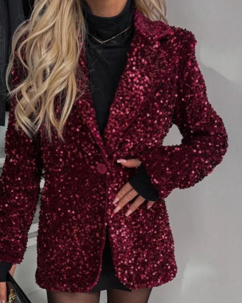 Shinea - Glam Sequin Statement Blazer