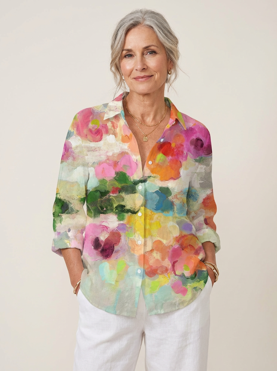 Elara | Watercolor Dreams Blouse