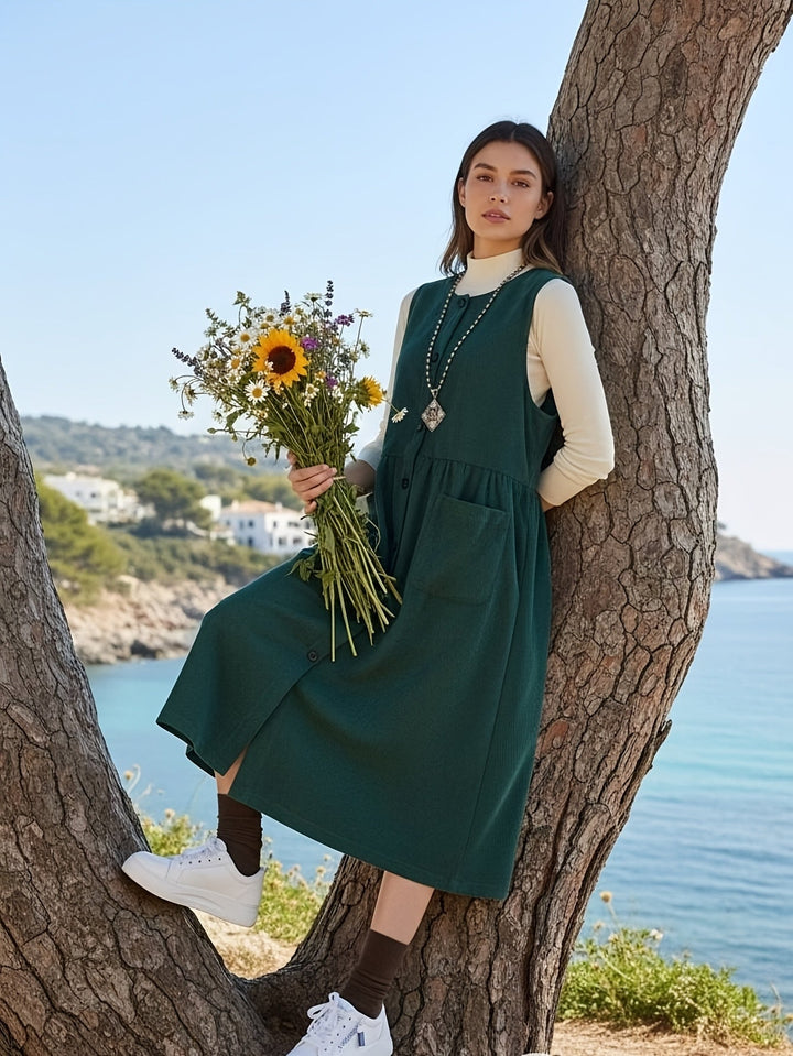 Velora |  Midi Vest Dress