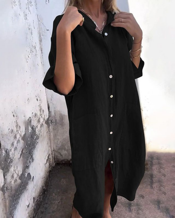 Melanie | Ibiza Style Casual Shirt Dress
