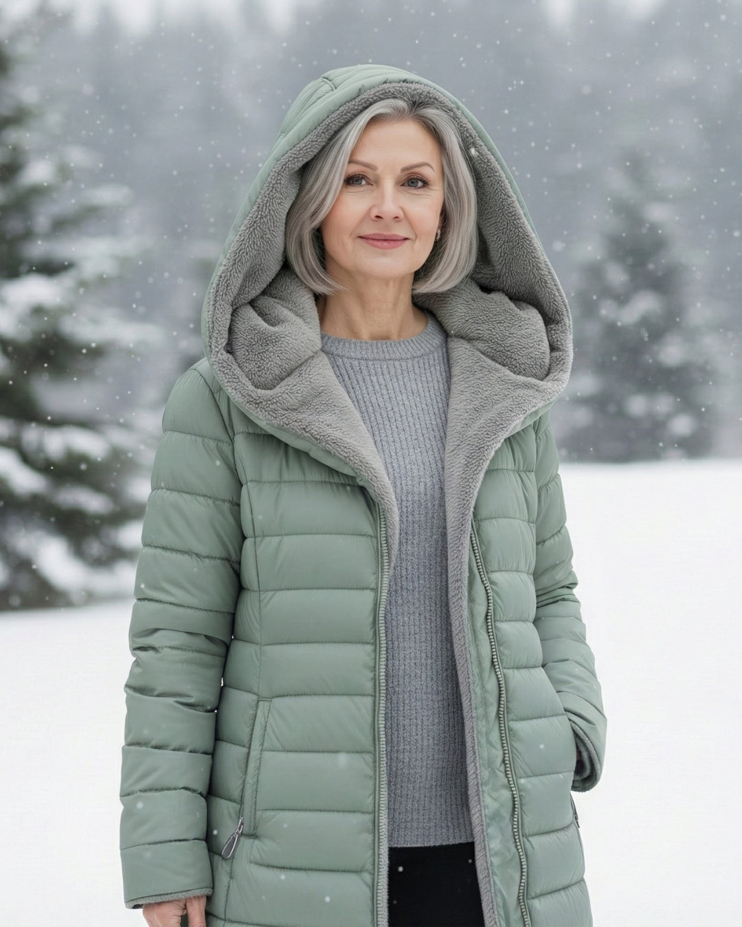 Clair - Double Fleece Hooded Winter Coat