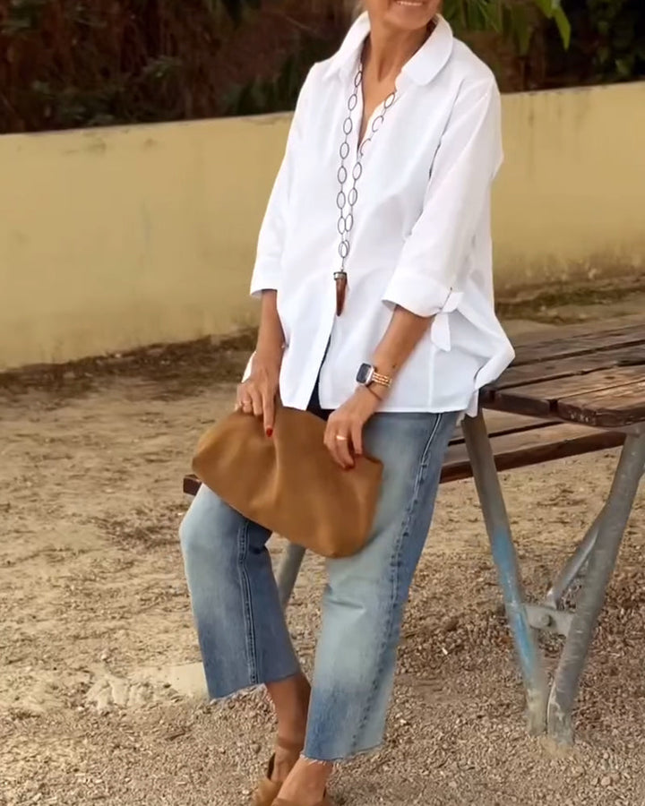 Casual Lapel Shirt, Long Sleeves