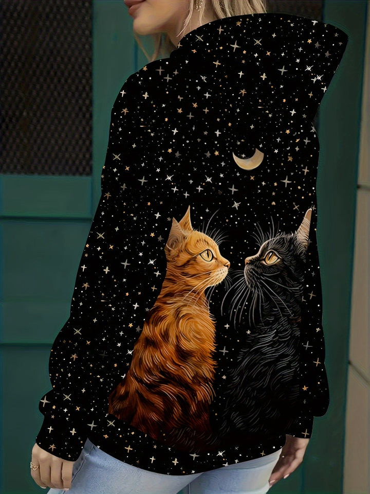 Liv - Moonlit Cats Hoodie