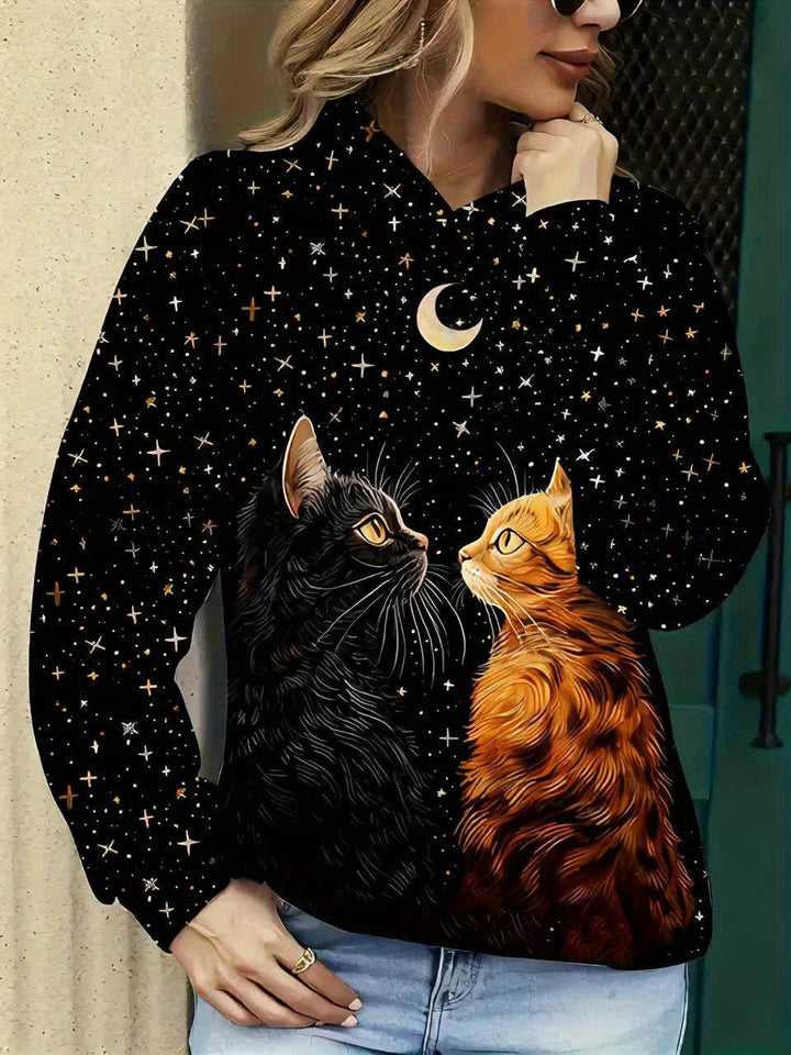 Liv - Moonlit Cats Hoodie