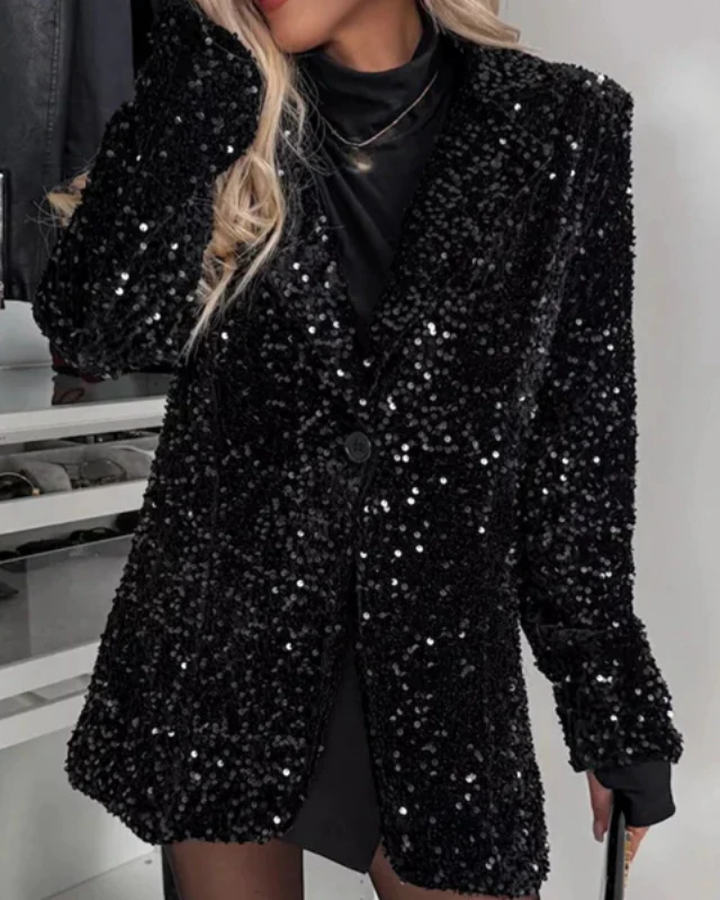 Shinea - Glam Sequin Statement Blazer