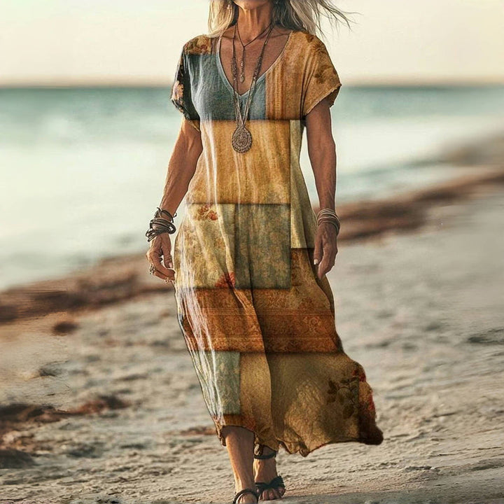 Pamela | Stylish Summer V-Neck Maxi Dress