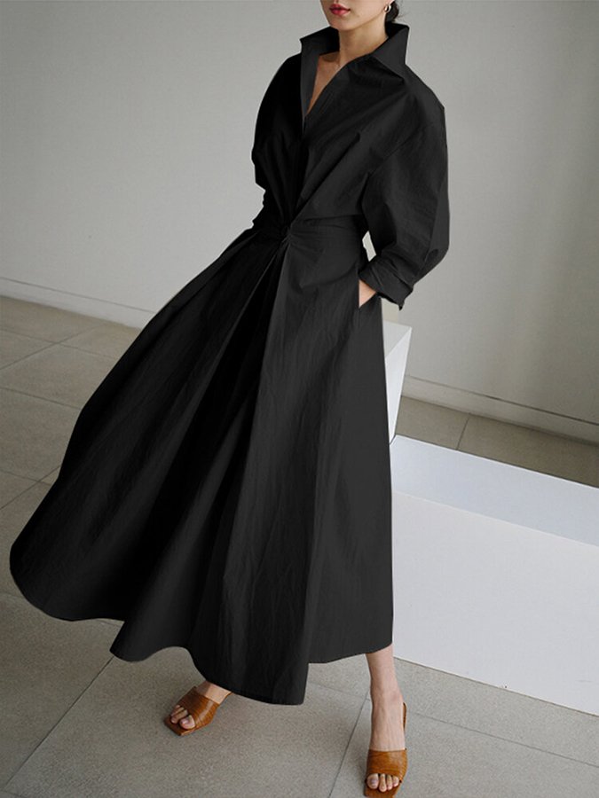 Clémence™ | Buttoned Midi Dress