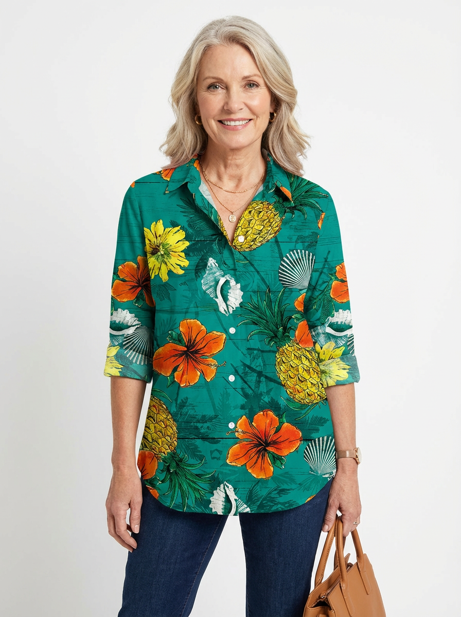 Luna | Blue Garden Breeze Blouse