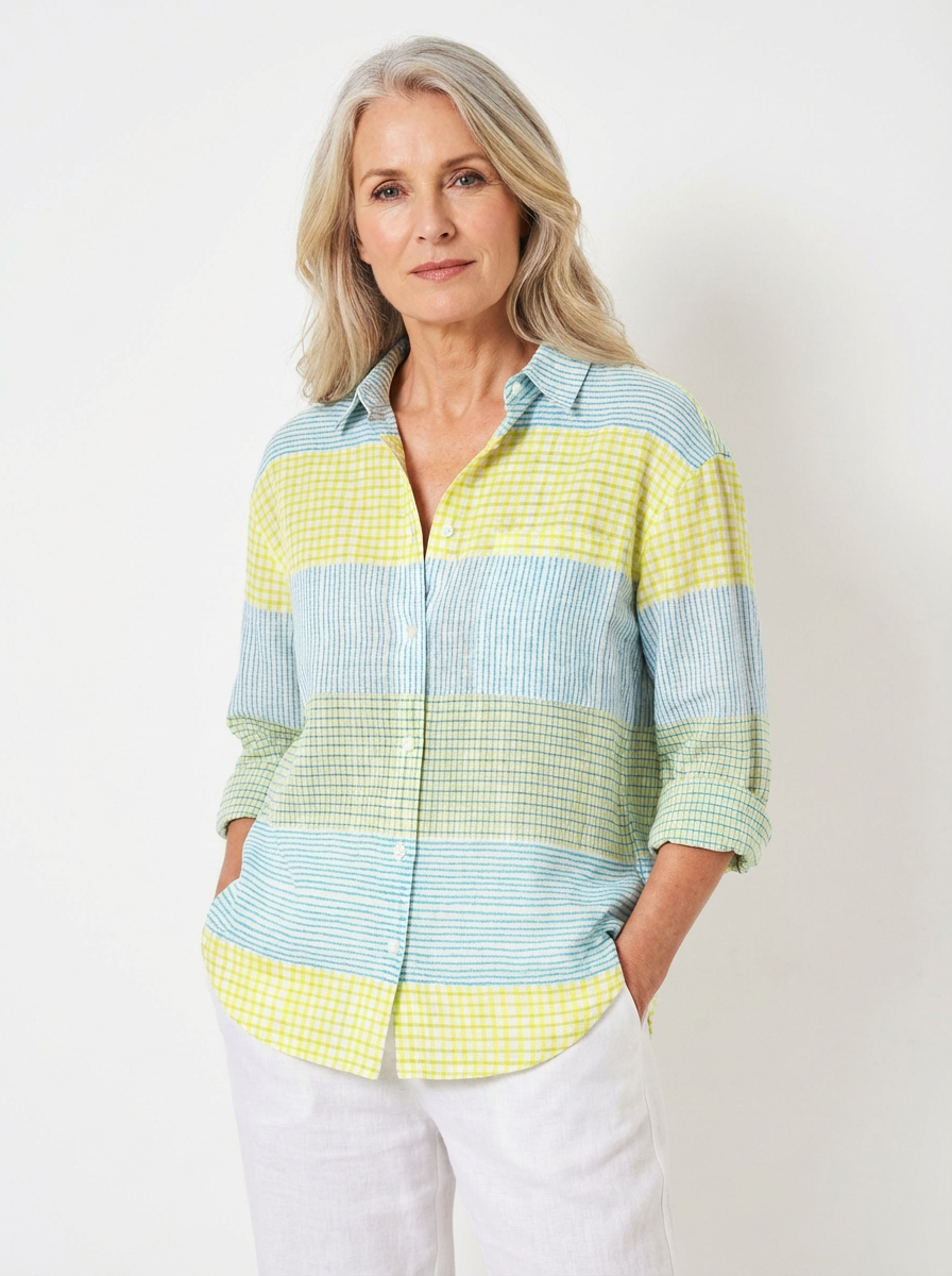 Filippa | Pastel Grid Blouse