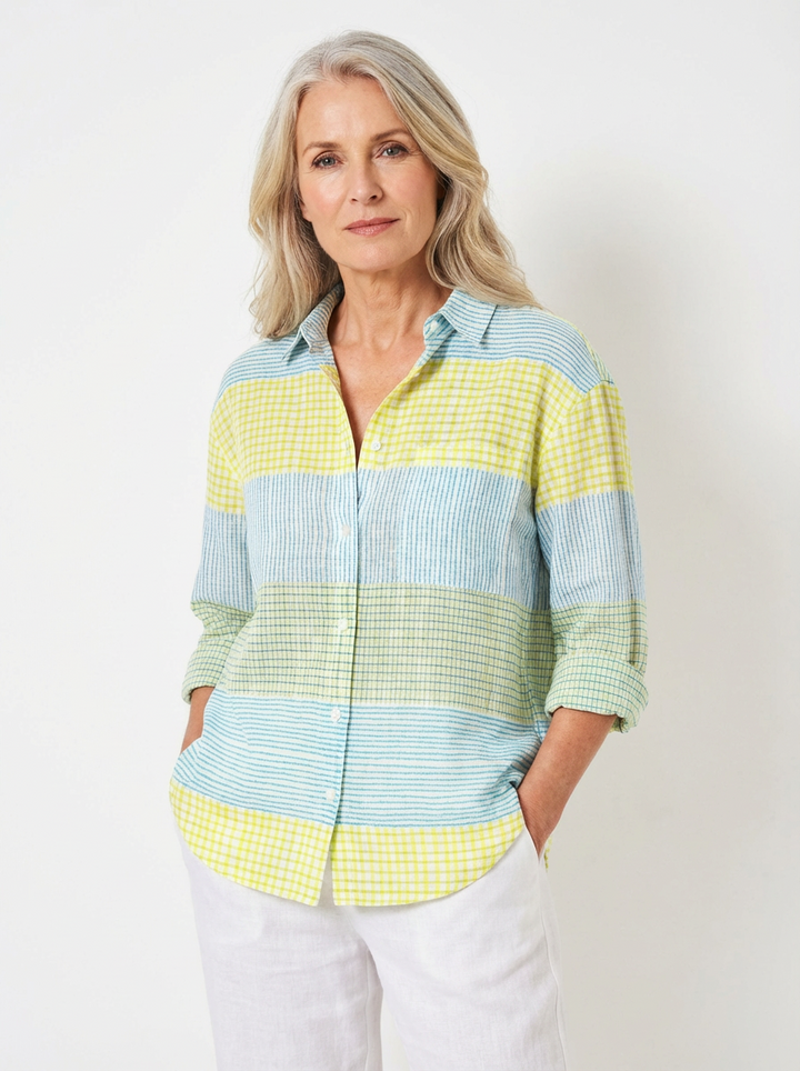Filippa | Pastel Grid Blouse