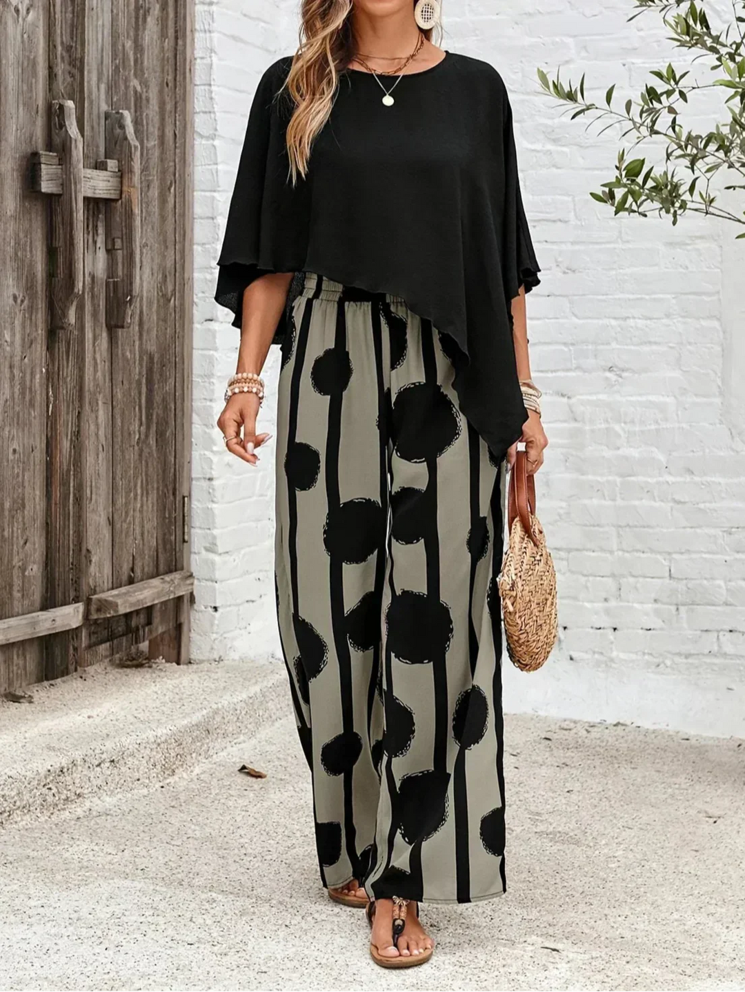 Grace | Comfortable Elastic Waist Two-Piece Set
