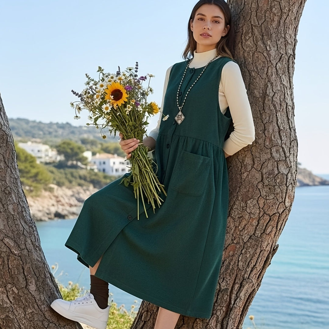 Velora |  Midi Vest Dress
