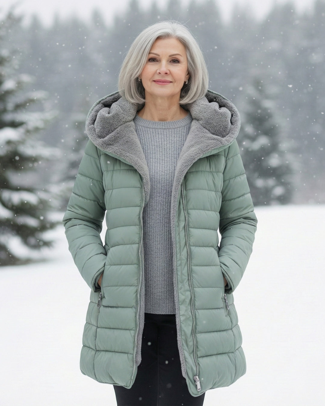 Clair - Double Fleece Hooded Winter Coat