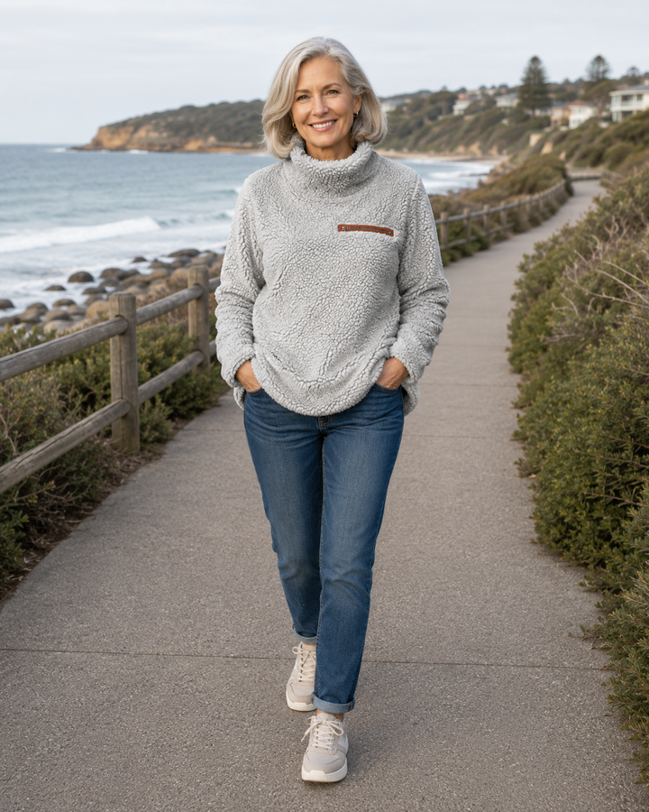 Lillian | Cozy Zip-Neck Pullover