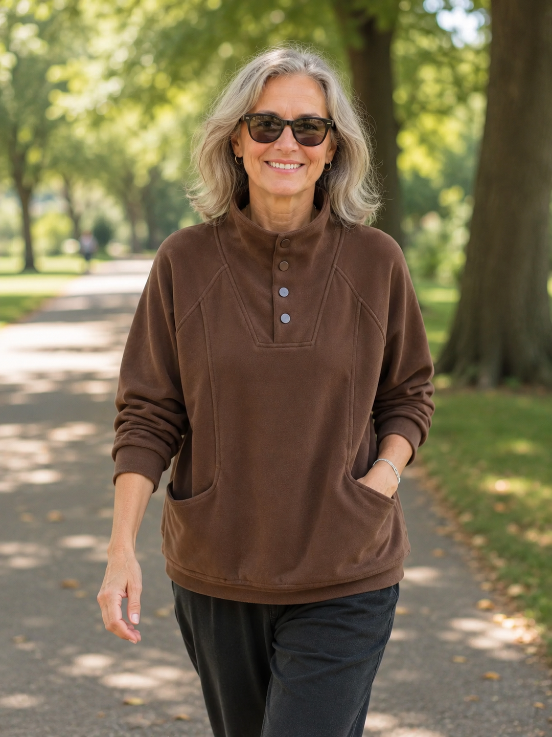Lydia | Velvet-Soft Button Pullover