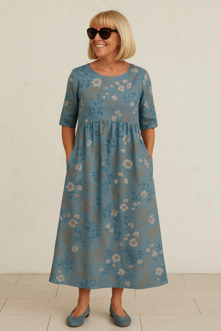 Eliza | Relaxed Midi Dress - Effortless Elegance, Everyday Comfort