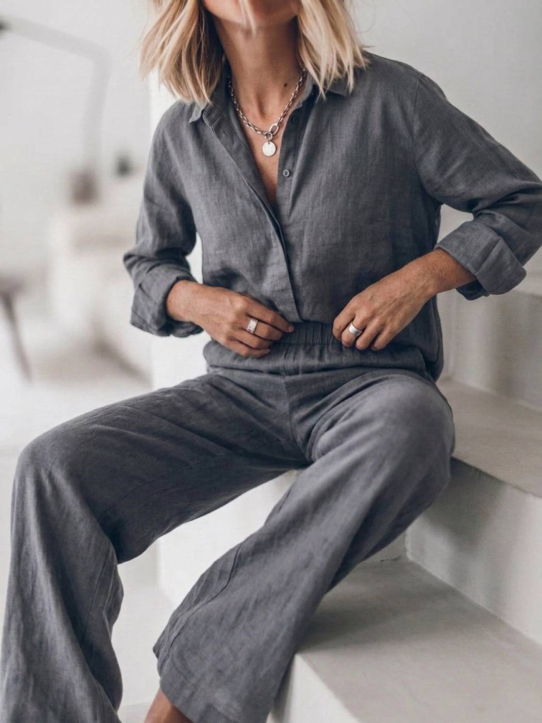 Harper™ | Pure Cotton Relaxed Set