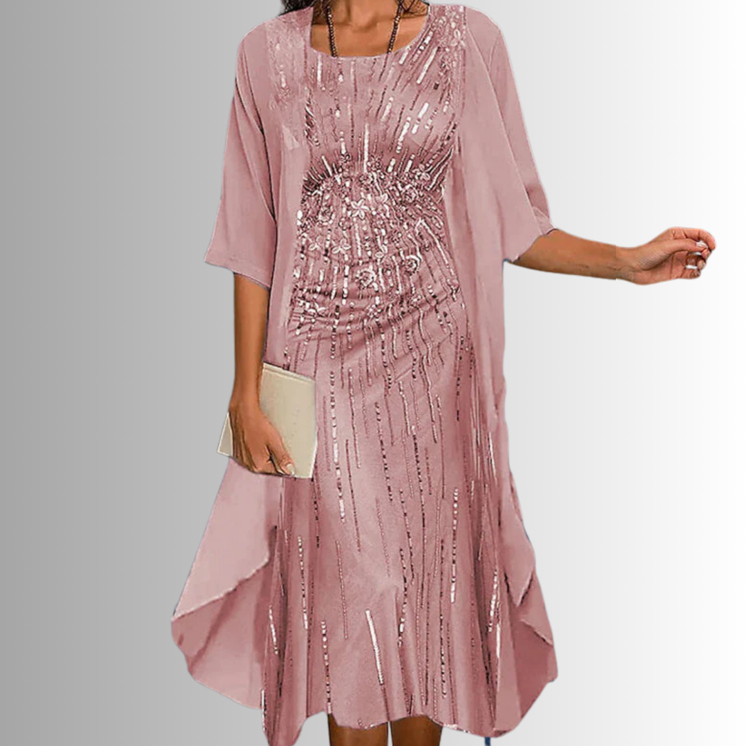Chrisy | Elegant 2-Piece Summer Set for Women - Flowy Chic Blouse and Dress Combo