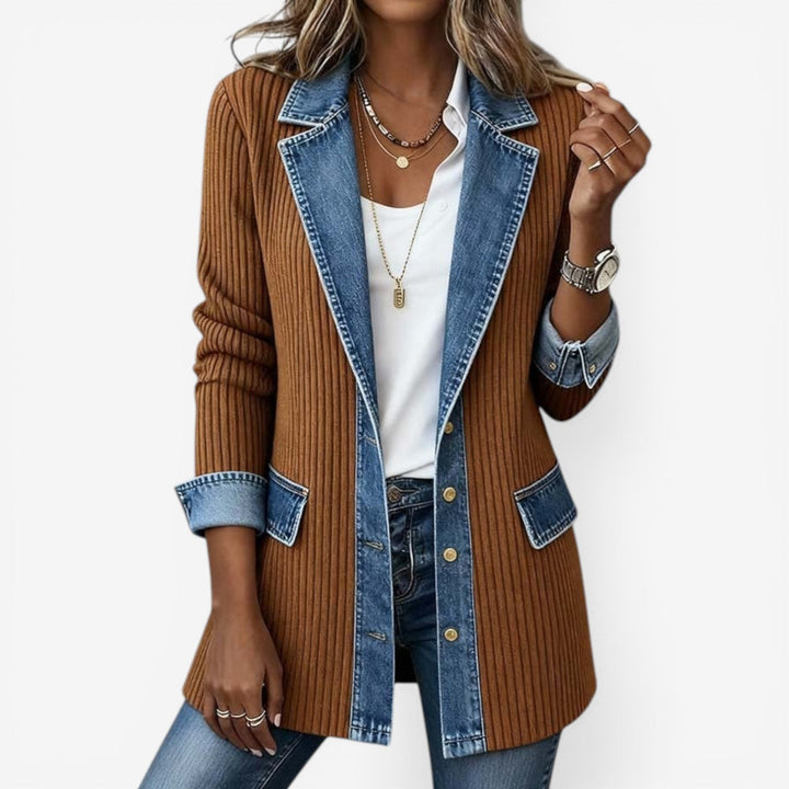 Emilia™ | Blazer in blended denim