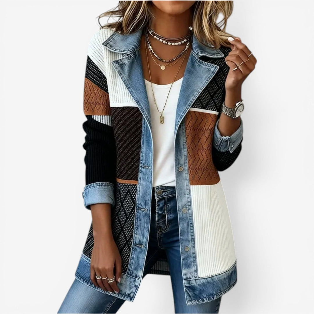 Emilia™ | Blazer in blended denim