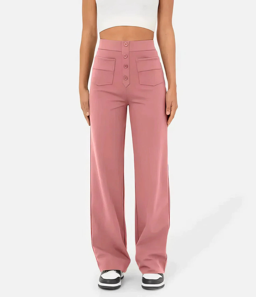 Marjorie | High-Waist Stretch & No-Pill Trouser – Timeless Confidence