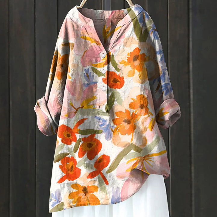 Anny | Floral Button-Down Blouse