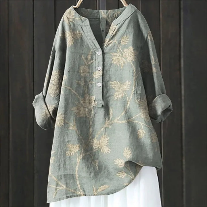 Anny | Floral Button-Down Blouse