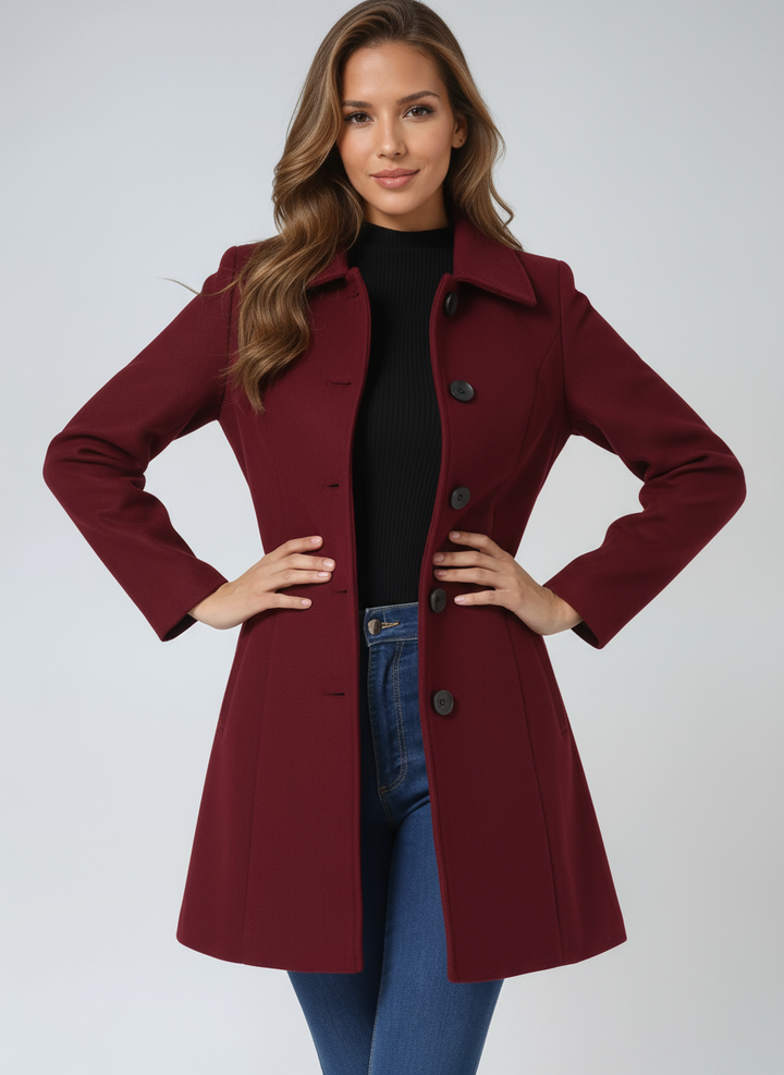 Elena - Classic Buttoned Winter Coat