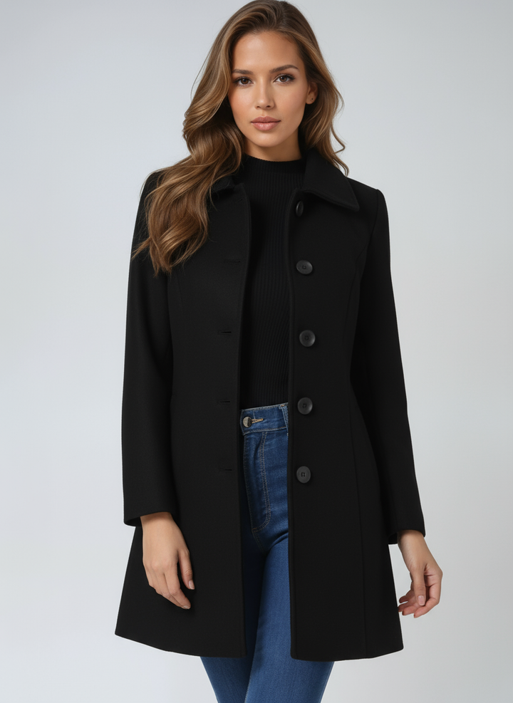 Elena - Classic Buttoned Winter Coat