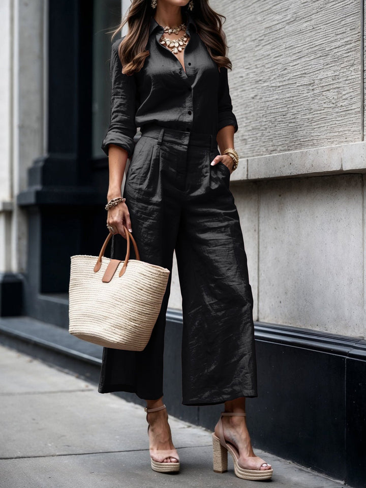 Nelle™ Elegant Shirt &amp; Capri Set