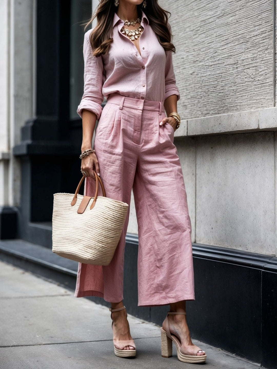 Nelle™ Elegant Shirt &amp; Capri Set