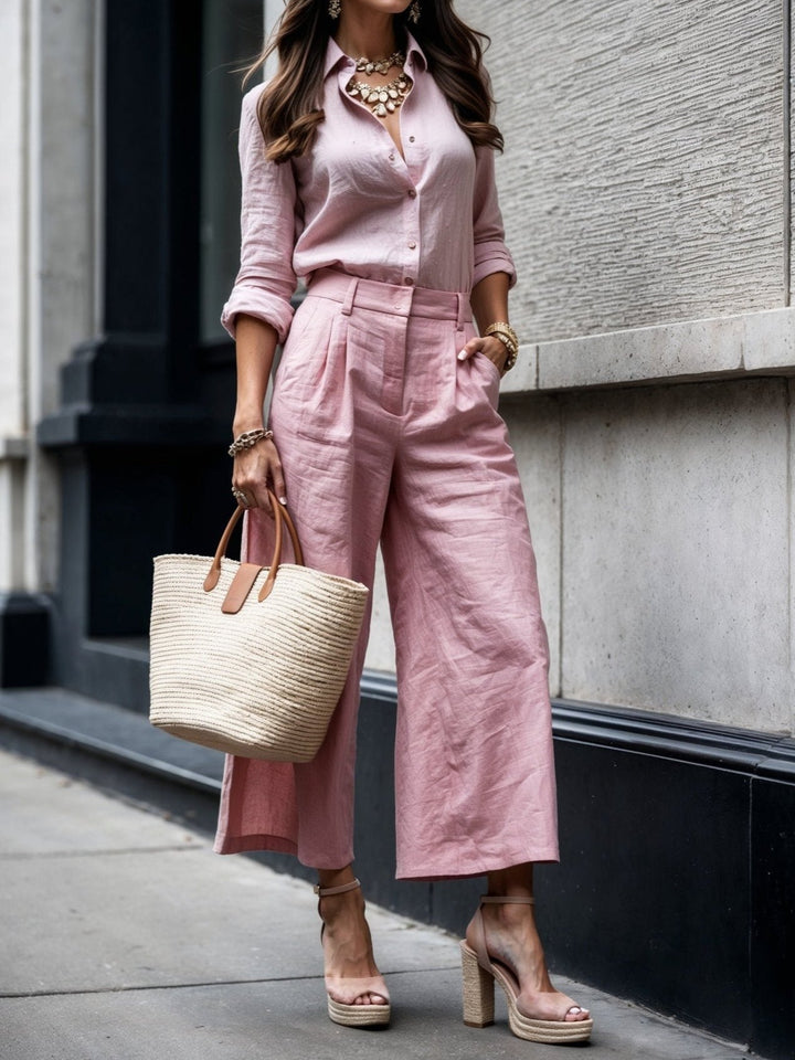 Nelle™ Elegant Shirt &amp; Capri Set