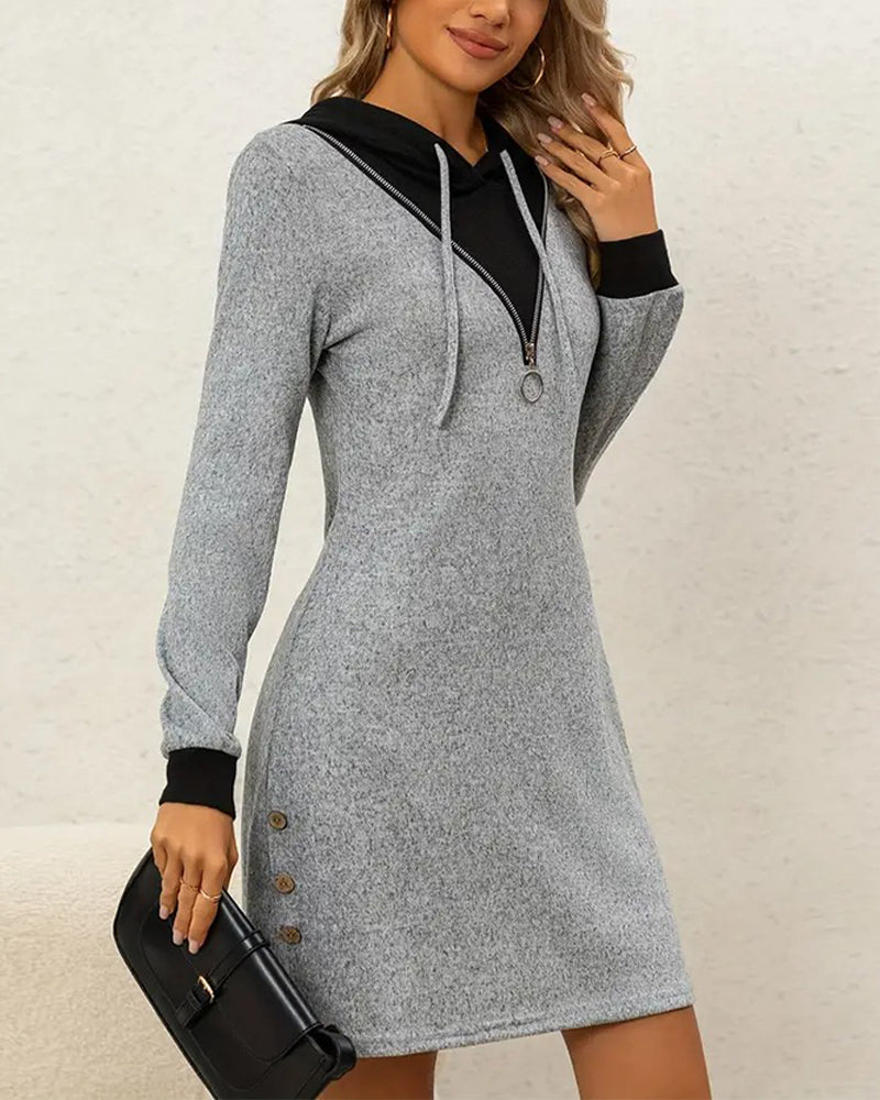 Comfortable Hooded Casual Dress