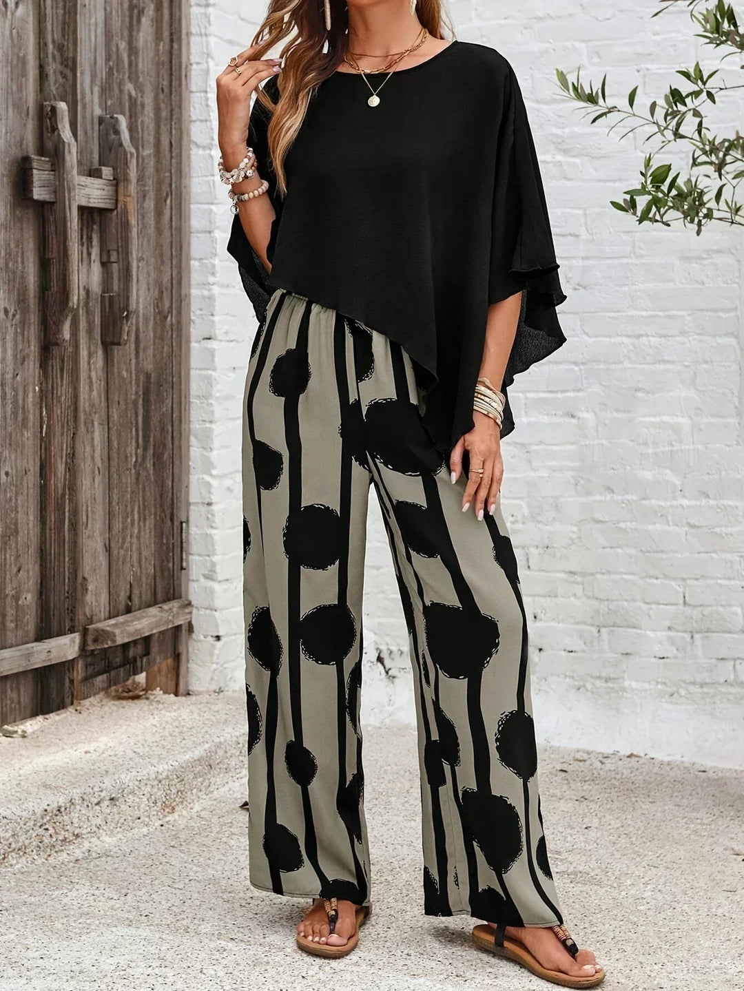 Grace | Comfortable Elastic Waist Two-Piece Set