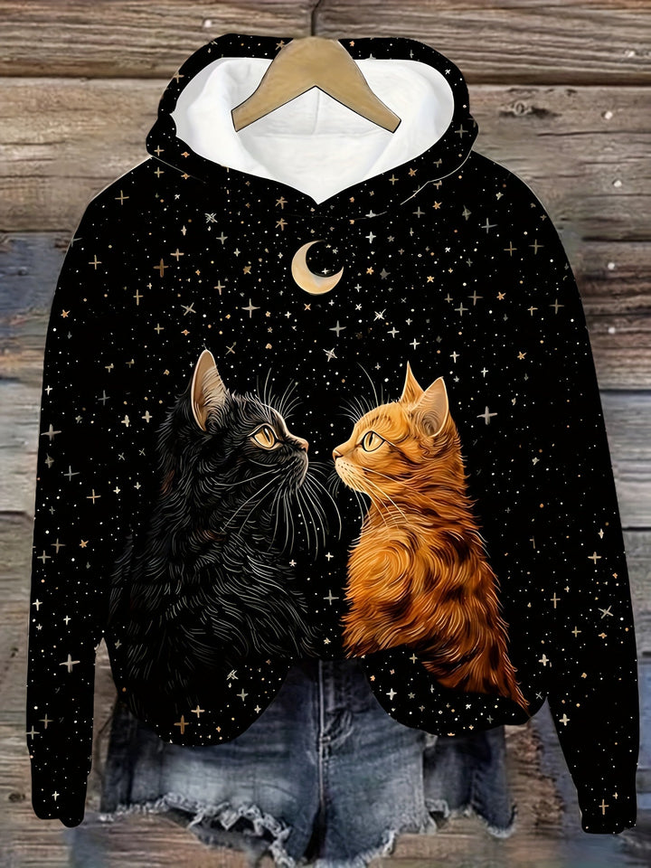 Liv - Moonlit Cats Hoodie