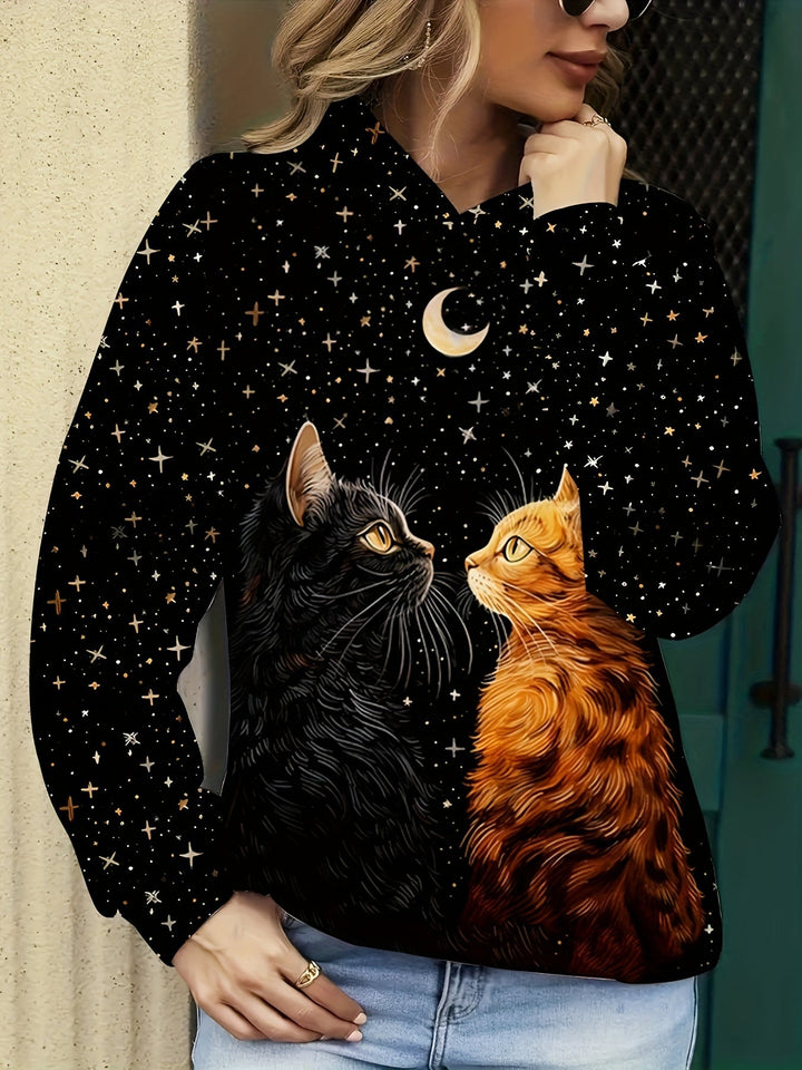 Liv - Moonlit Cats Hoodie