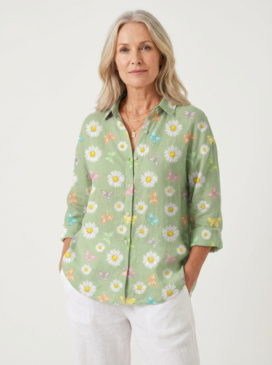 Celine | Leafy Meadow Blouse