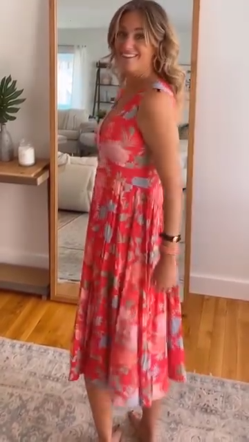 Minelda | Elegant Floral V-neck Dress