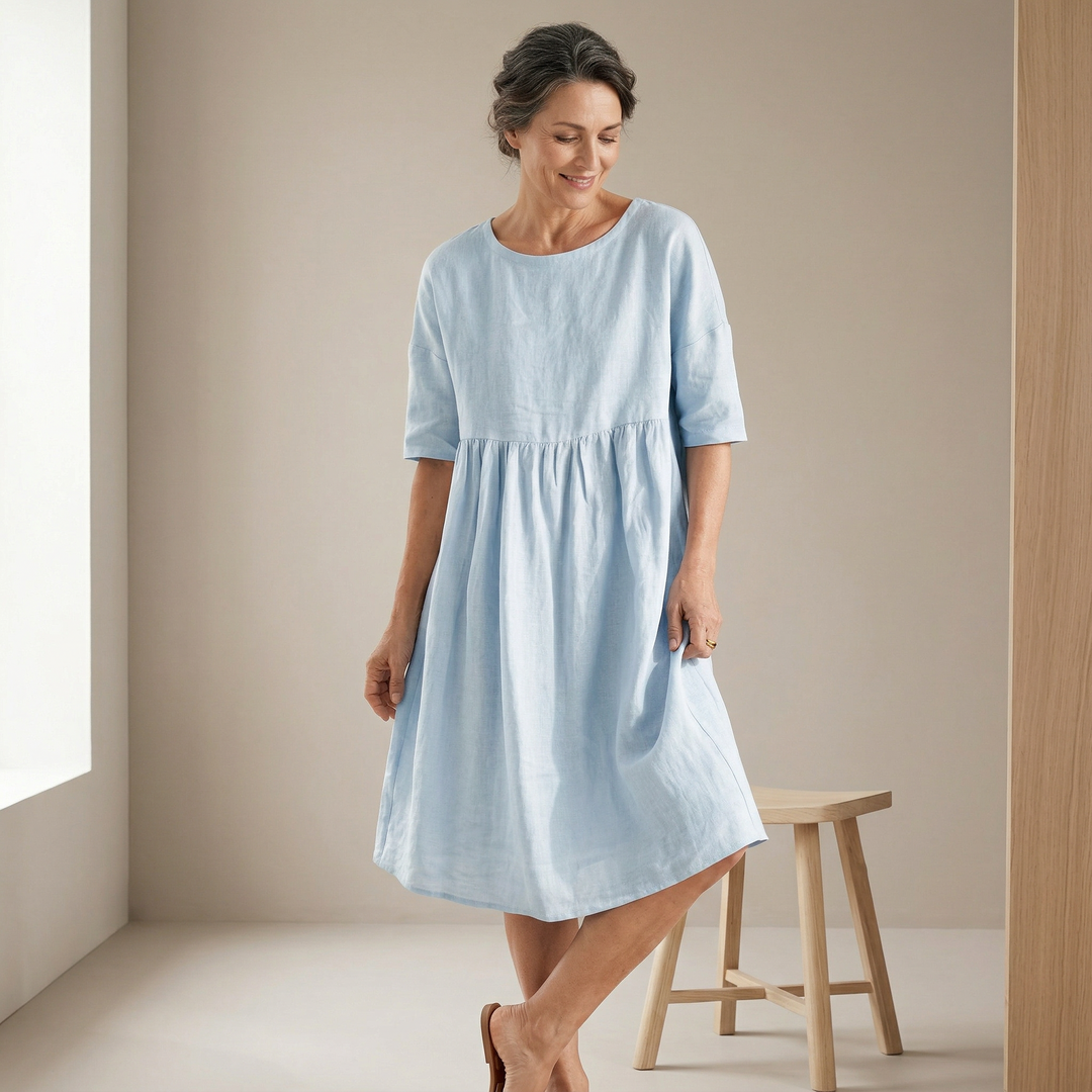 Patricia | Linen Midi Dress