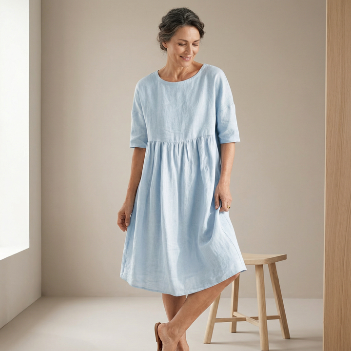 Patricia | Linen Midi Dress