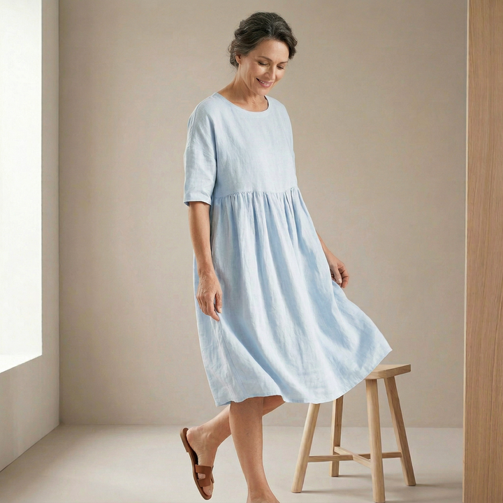 Patricia | Linen Midi Dress
